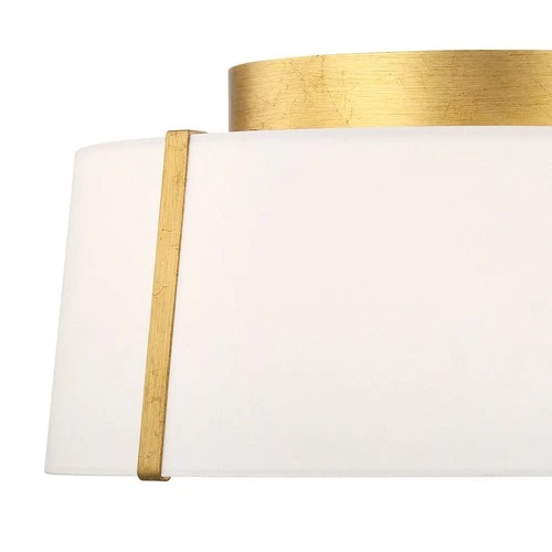 Crystorama Fulton 18" Wide Antique Gold Drum Ceiling Light - Picture 4 of 9