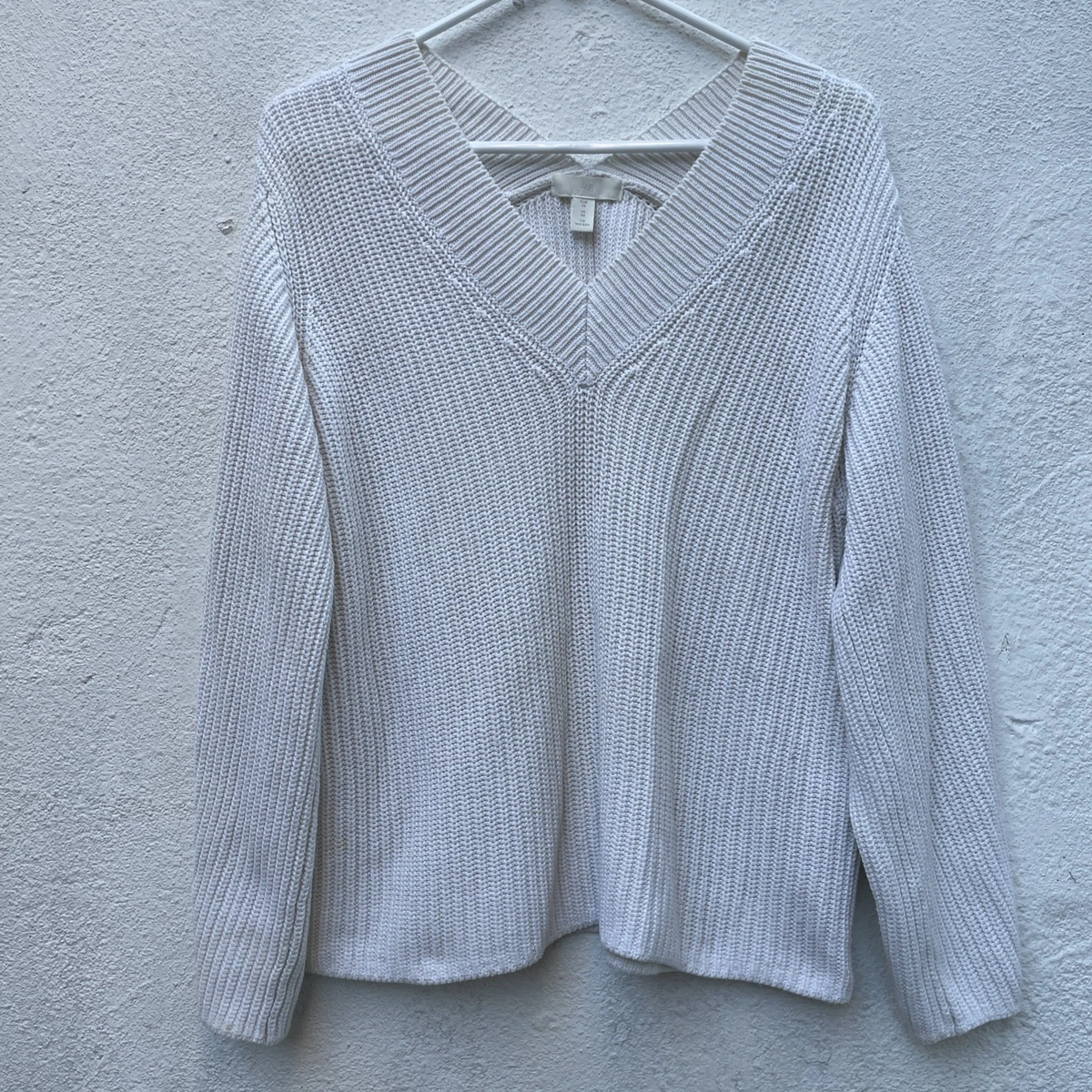 Pull à Capuche H&M Femme - Blanc - Taille 10 (UK) - Manches Longues - Occasion Très Bon état