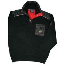 Paul & Shark Yachting XL maglione polo nero uomo maglia Italy polo elegante
