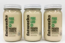 3 JARS Fatworks Pork Lard 14 Oz Baking Premium Baking Cooking Oil