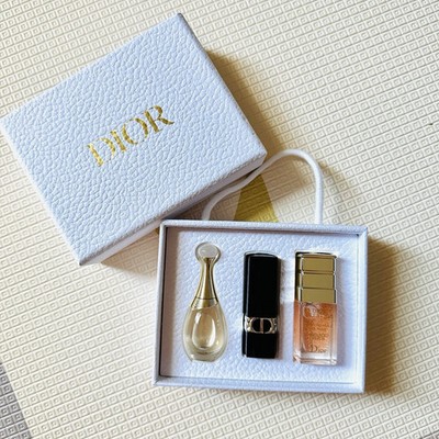 Dior 3pc Gift Set - J adore, Lipstick in 999, Dior Prestige Serum Mini Samples