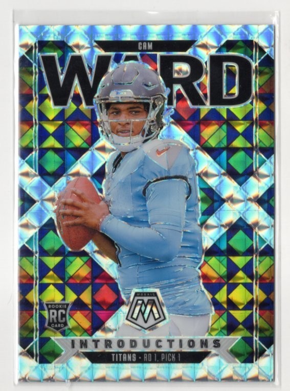 2025 Panini Mosaic Cam Ward Introductions MOSAIC SILVER PRIZM RC #6 TITANS