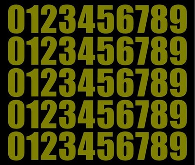 0 1 2 3 Numbers Die Cut Vinyl Decals Waterproof Many Colors and Sizes