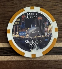 CC&GTCC PERSONAL CASINO NCV chip (Mike’s Casino Shark Chip 2907 LE) Casino Chip