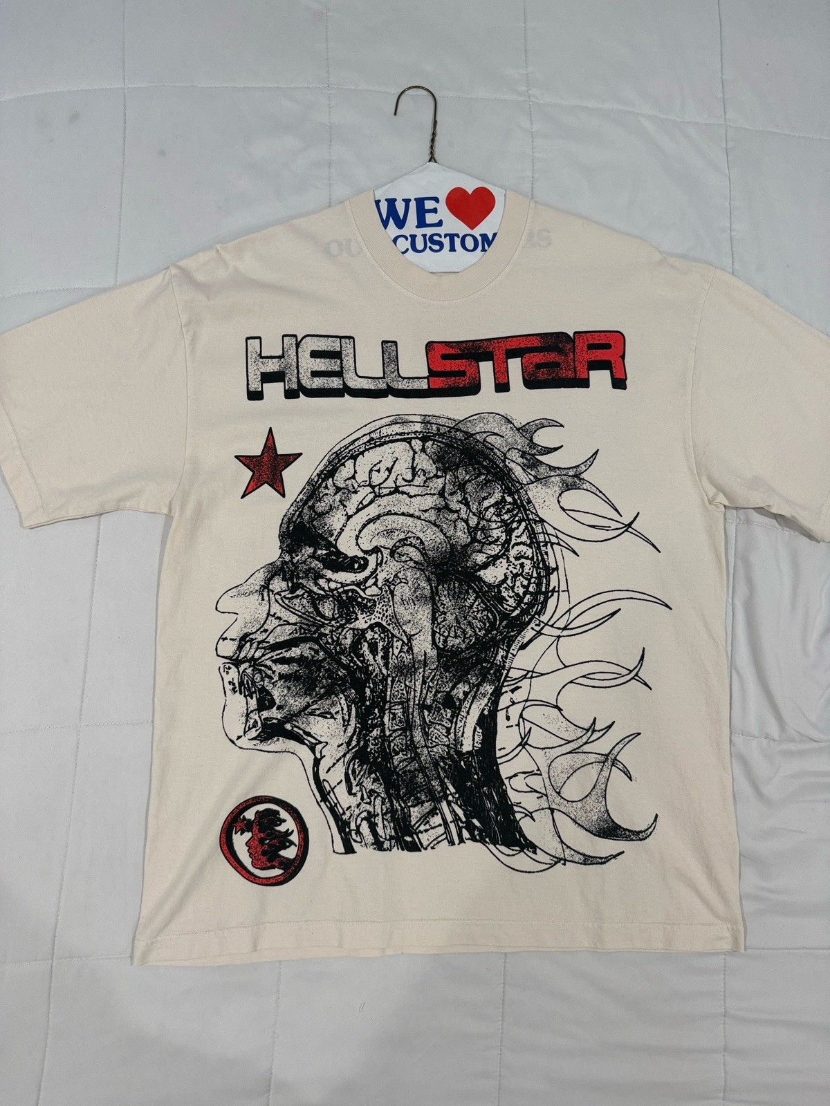 NEW Hellstar Human Development Tee Cream Size Lar… - image 2