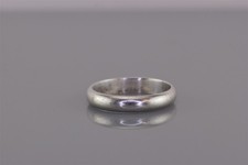 Sterling Silver 4mm Solid Classic Rounded Band Ring 925 Sz: 8