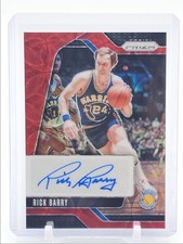 RICK BARRY 2024-25 PANINI PRIZM SIGNATURE RED CHOICE WARRIORS AUTO Q6438
