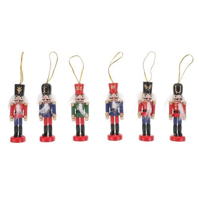  6 Pcs Nussknacker-anhänger Puppet Ornament Dekorationen Ornamente