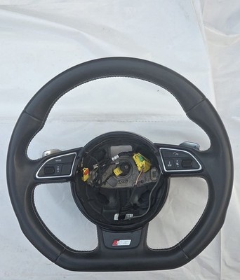 2013-2017 Audi A5 B8.5 Steering Wheel 3 Spoke Leather Black 8K0419091BM OEM