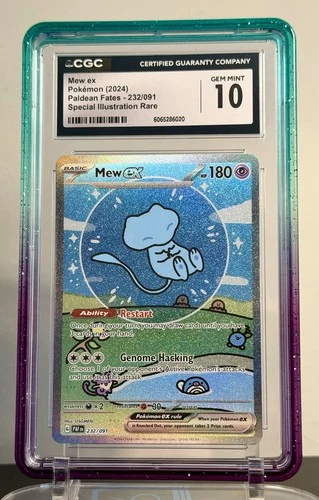 Pokemon Mew ex 232/091 SIR Paldean Fates Bubble Mew ex CGC 10 Gem Mint!!! 🫧