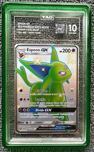 Pokemon Espeon GX Hidden Fates Full Art #SV60 TAG 10 Gem Mint