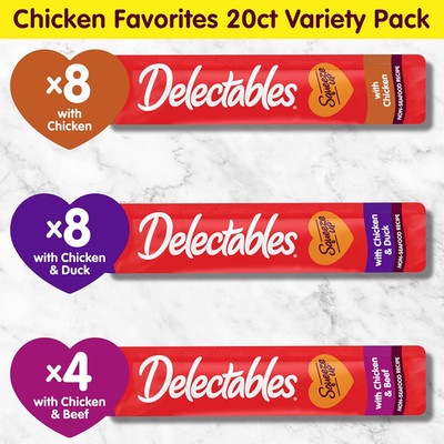 Delectables Squeeze up Non-Seafood Variety Pack Lickable Cat Treat, 20 Count ...