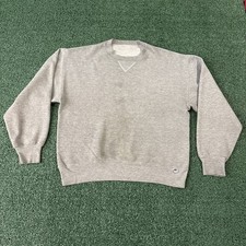 Vintage 90s Russell Athletic Blank Gray Crewneck Sweatshirt Large USA Grunge