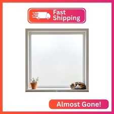 Stained Glass Frosted White Window Film Privacy Static Cling 17.5x78.7in
