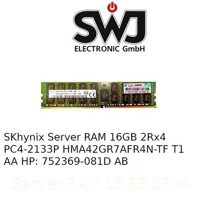 16GB 2Rx4 PC4-2133P-RA0 SKhynix HMA42GR7AFR4N-TF T1 AA HP: 752369-081