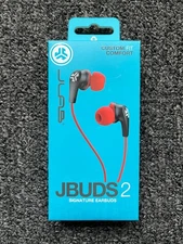 JLAB Jbuds 2 Signature Earbuds Custom Fit Natural Comfort Ultimate Sound RED NEW