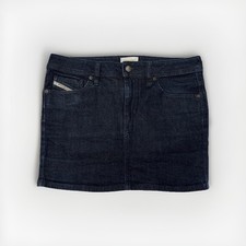 Vintage Diesel Denim Mini Short Pencil y2k Skirt  Swag 2000`s Blue Size 29