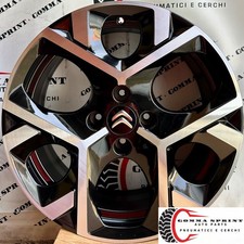 4 CERCHI IN LEGA ORIGINALI RAGGIO 17 CITROEN C3 C3 AIRCROSS C4 NERO LUCIDO DIAM
