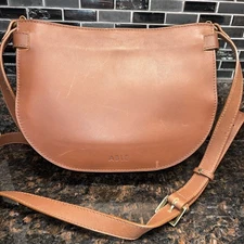 Able Leather Crossbody Brown Leather Bag Adjustable Strap