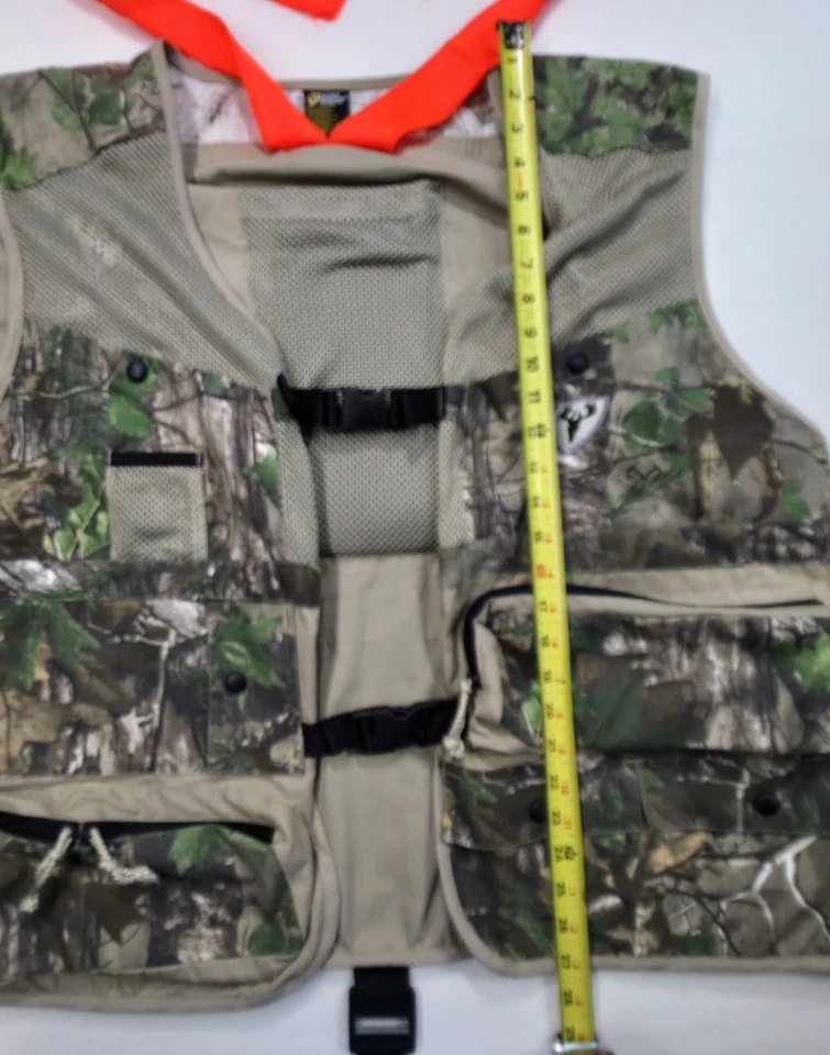Scent Blocker Realtree Camo Hunting Vest XL 2XL Ripstop Orange Limited Use - Image 4 of 4