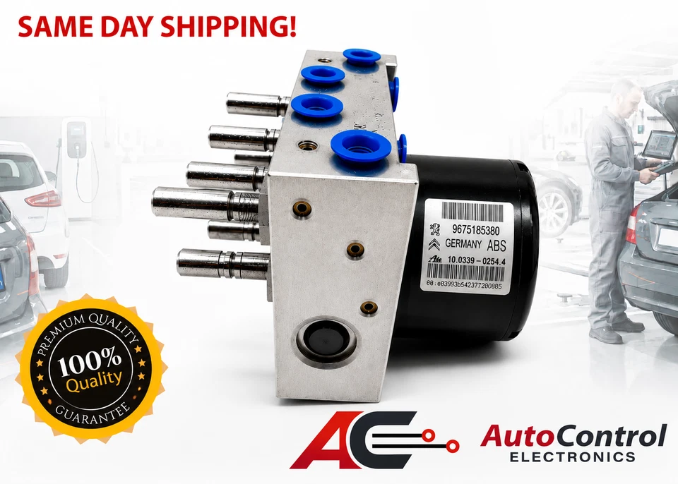 9675185380 ABS Hydraulikblock Avant Bosch Pour Peugeot 206 Garantie 24 Mois - Photo 1/1