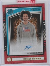 Trentyn Flowers 2024-25 Donruss Choice Red Mojo Prizm RC Auto (13/99) #299