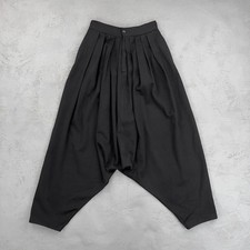 Vintage Kenzo Black Wool Flannel Harem Pants Fit Size 26