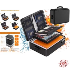 5200°F Fireproof & Waterproof Document Organizer with Lock - 8 Layers of Safety