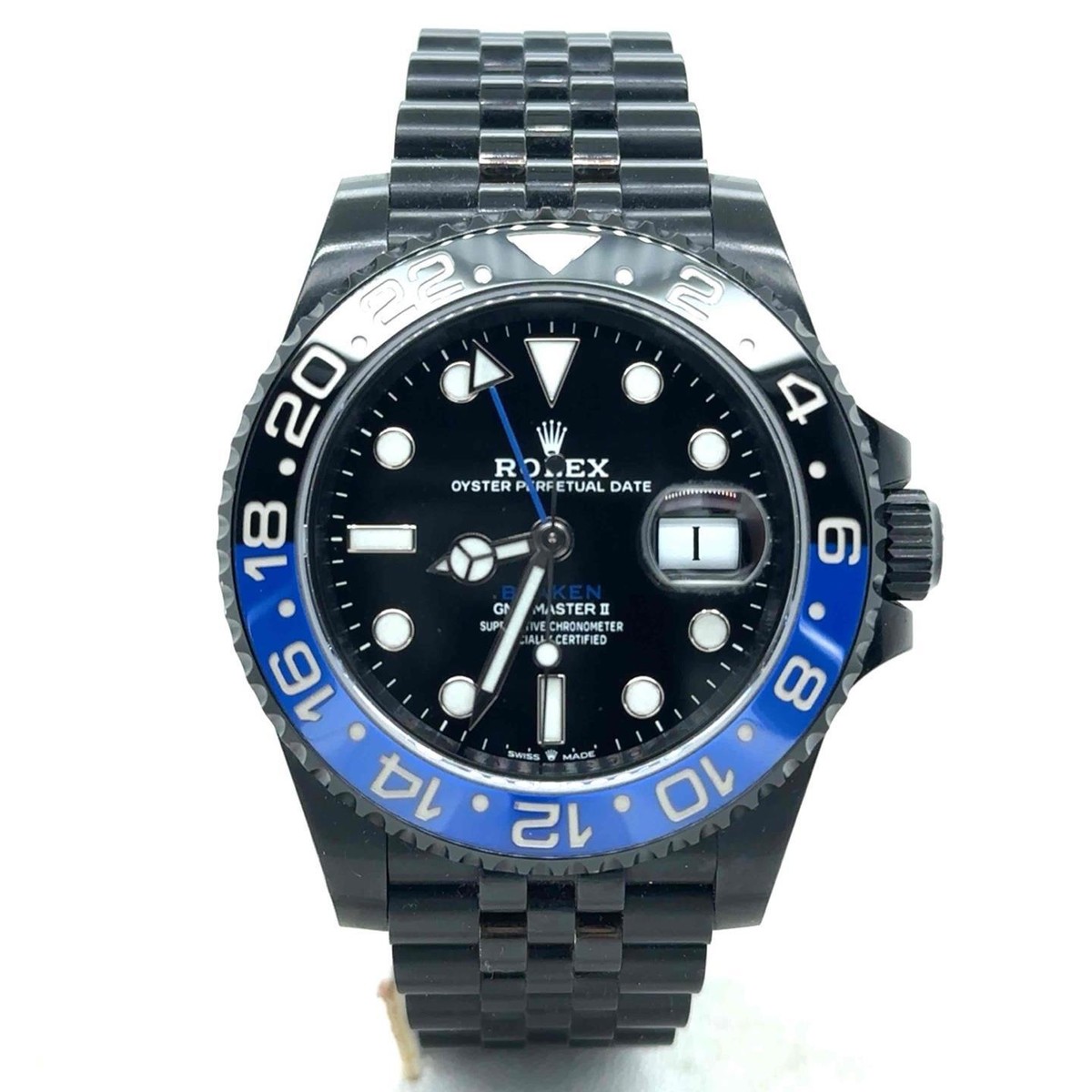 Rolex GMT-Master II Custom Black PVD Automatic 40mm Jubilee Rolex GMT-Master II Custom Black PVD Automatic 40mm Jubilee