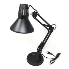 Lumetto lume da scrivania braccio snodabile morsetto lampada colore nero