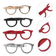 4 Pcs Necktie Clip Glasses Clips Father Man Pinch Suit Pins for Men