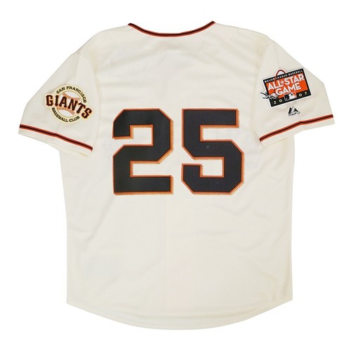 Barry Bonds San Francisco Giants 2007 All Star Home Cream Jersey Men's (S-3XL) - Picture 1 of 4