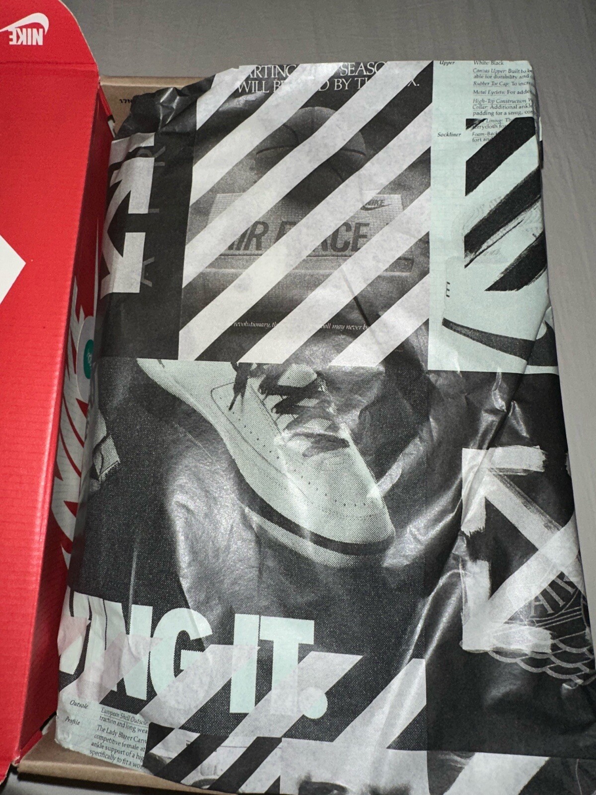 OFF WHITE X NIKE Taglia 11 Nike Air Force 1 basse x BIANCO SPORCO nere 2018