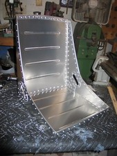 Pair Wwii Style Aircraft Bomber Seats Belt Slots150 Solid Rivets Vintage.