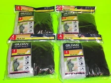 16 PAIRS= 8 Black + 8 Gray Gildan Men's Shoe Size 12-15 NO SHOW Socks Big & Tall