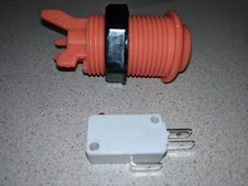 Orange Suzo Happ arcade button w/ e-switch 50g force microswitch .250 connector