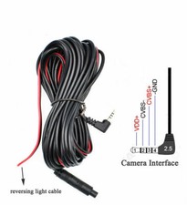 Rear View Backup Camera Reverse Car Recorder Cable 4 Pin to 2.5mm Extension 5m