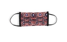 NEW Kids MARVEL Captain America Shield Pleated FABRIC FACE MASK Ages 4 RED BLUE