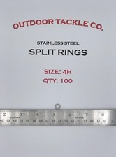 SIZE #4 HEAVY DUTY Split Rings 100 Count Stai...