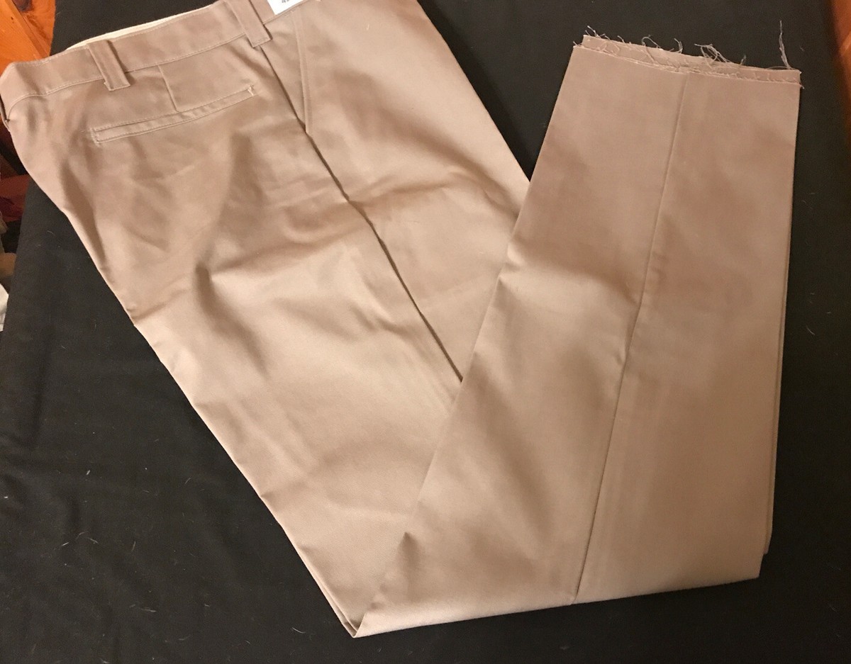 NWOT Pertax Gray Work Pants Dickies Type Waist 42” Tall Raw Hem