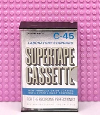 REALISTIC  SUPERTAPE  C-45  1973 USA  BLANK CASSETTE TAPE  (1) 44-617A(SEALED)