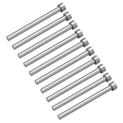 Straight Ejector Pins, 6.5mm Dia 65Mn Steel Round Tip Punch 300 Length For Mechanical 5pack Straight Ejector Pins, 6.5mm Dia 65Mn Steel Round Tip Punch 300 Length For Mechanical 5pack