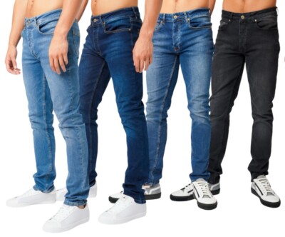 DON Jeans Herren Regular Fit Denim Jeans Hose Taille Relaxed