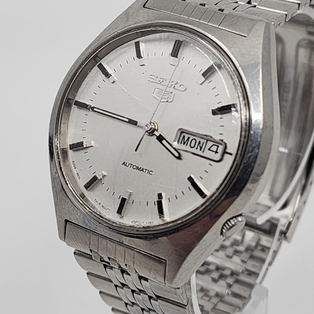 1981 Seiko 6309-8670 Mens 17J Automatic Calendar All Stainless
