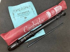 TROPHY MUSIC Cambridge Soprano "C" 3-Piece Brown Plastic Recorder, finger chart