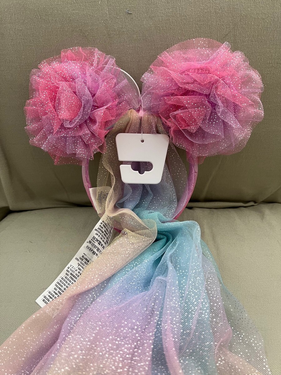 Disney Parks Fairies Minnie Mouse Ears Headband Pastel Veil  display picture 1