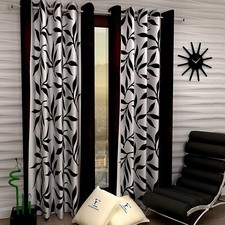New 2 Piece Eyelet Window Curtain Set - 5 feet