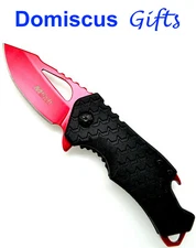 6" NEW! MTech Spring Assisted Red Blade Stainless POCKET KNIFE Folding Knives