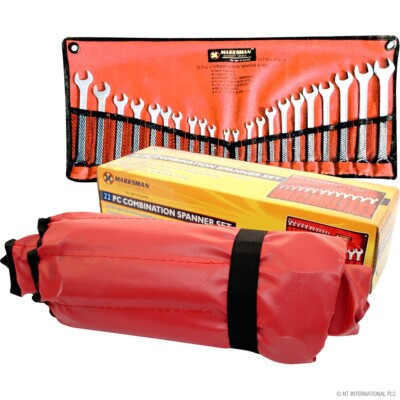 NEW HEAVY DUTY 22PC COMBINATION SPANNER SET WITH CASE HAND TOOLS ...