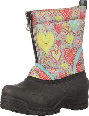 Northside Girls Icicle Snow Boot, Gray/Multi, Size 5M Little Kids, NIB
